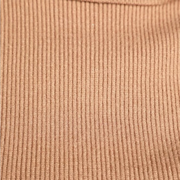 Lulus “Lets Cuddle Tan Cowel Neck Sweater” - Picture 4 of 8